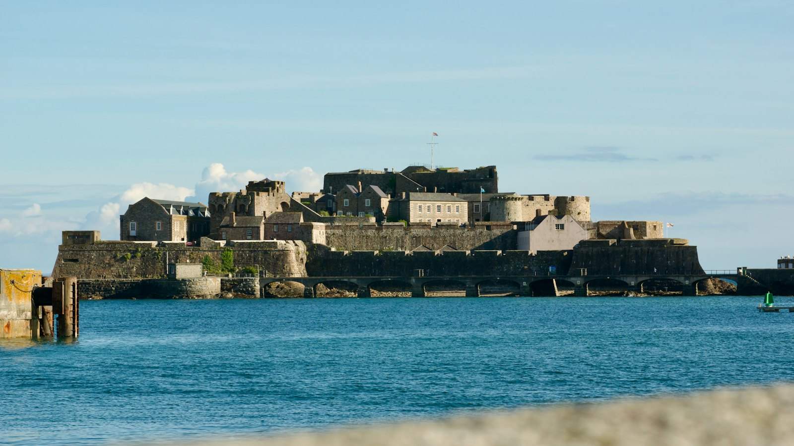 Castle Cornet guarding St Peter Port harbour in Guernsey